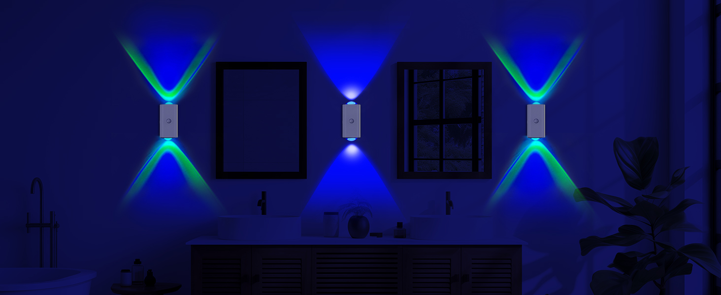 easuntec rgb night light rechargeable motion sensor color changing night light white A+ 013