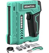 KingTool Electric Staple Gun, 3.7V Cordless 5-in-1 Stapler Nail Gun, 2.0Ah Battery Powered Cordle...