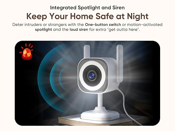 Spotlight, Siren, camaras de seguridad para casa inalambricas