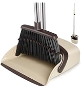 XXFLOWER Broom and Dustpan Set, Dustpans with Broom Combo for Home, Heavy Dust Broom and Dustpan ...