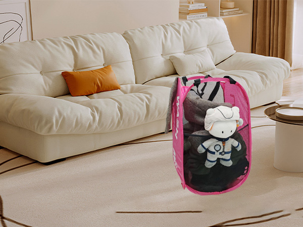 stuffed animal storage hampper