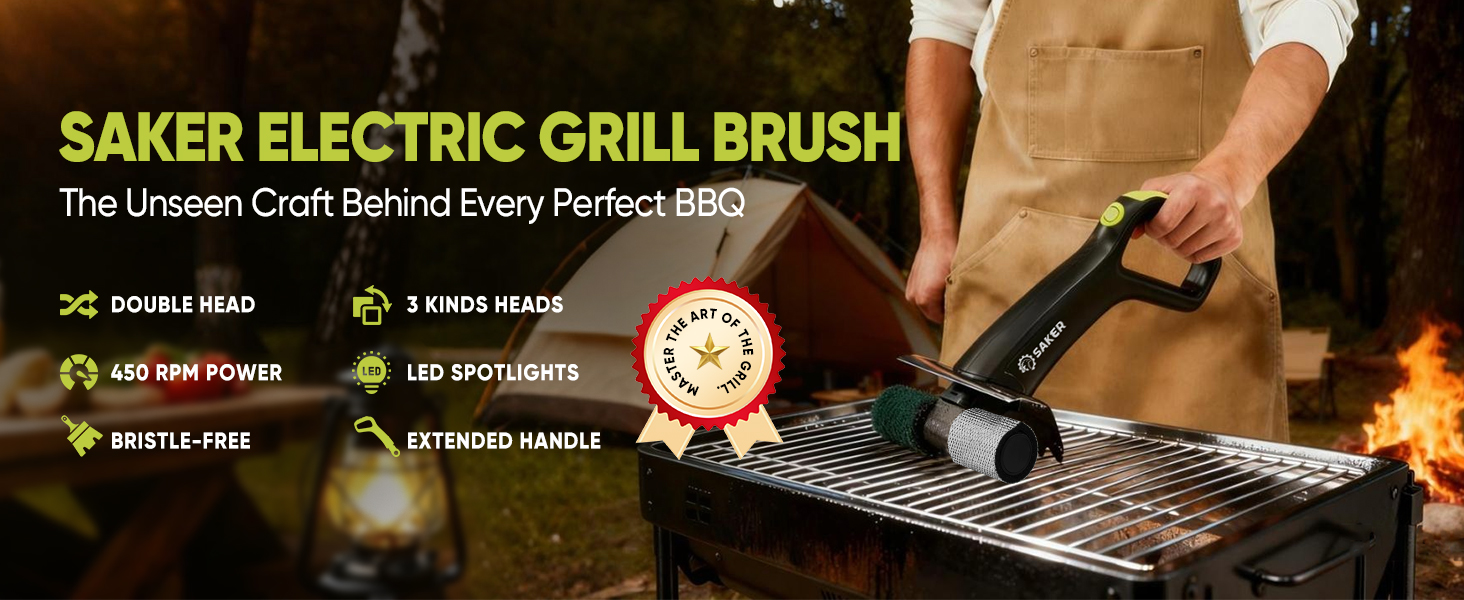 Saker Electric Grill Brush for Outdoor Grill