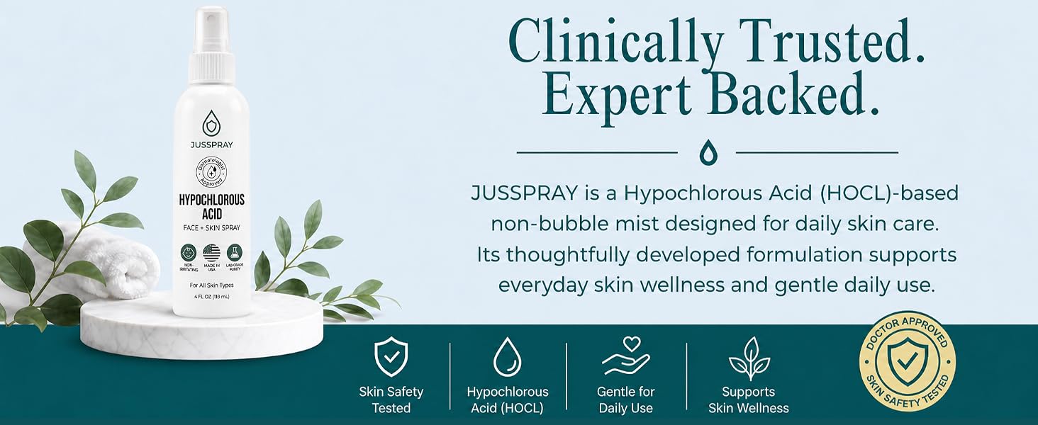 Clinically Trusted Expert Backed Jusspray HOCL