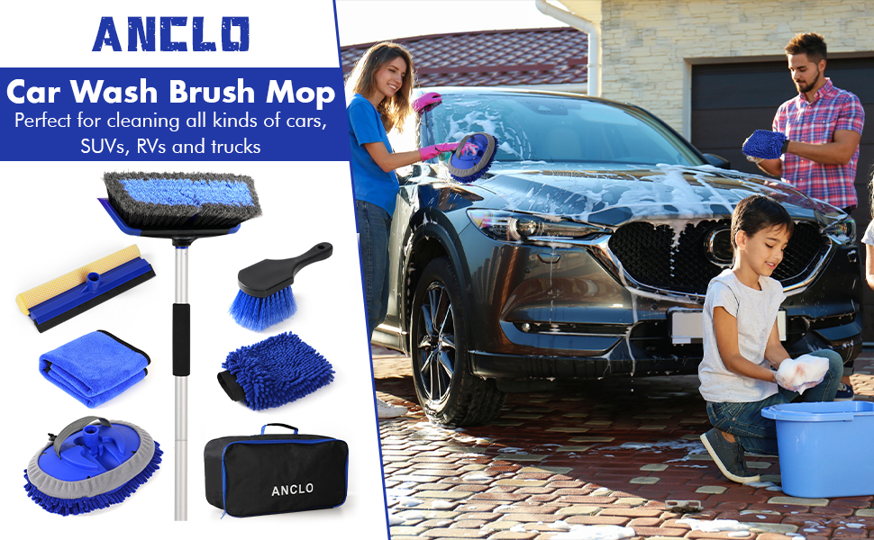 Car Wash Brush with Long Handle