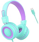 Cowyawn USB Type C Kids Headphones for School, Wired Toddler Headphones, 94dB Volume Limited, HD ...
