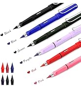 AIERSA 6 Colors Forever Pencil with Erase,Long Lasting Writing Infinity Pencil That Never Needs S...