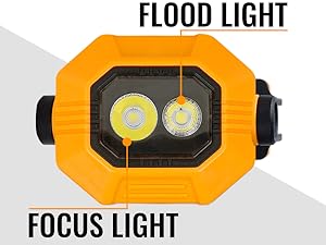 2 Illumination Sources - Flood light &amp; Focus light