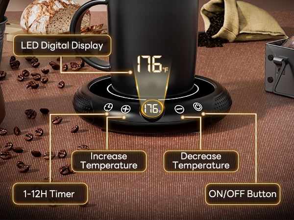 Coffee Mug Warmer with Mug Set