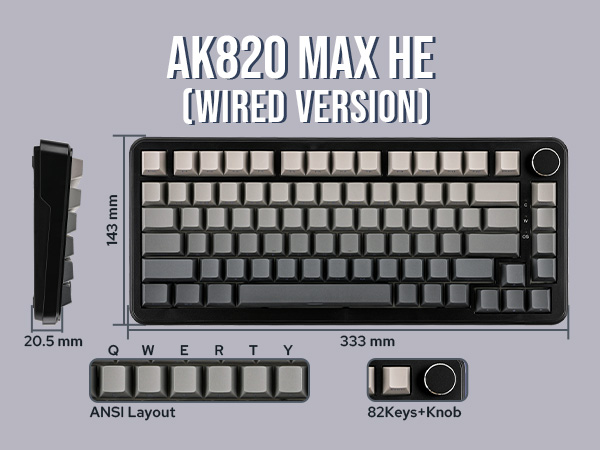 AK820 MAX HE Wired Gradient Grey