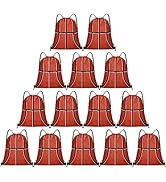 Grneric 14 Pcs Drawstring Bags Softball Baseball Basketball Football Goodie Favor Bags Cinch Cand...