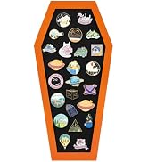 BENECREAT 15.75x7.87 Inch Coffin Pin Display Board, Felt Bulletin Board for Brooch Collection, Pi...