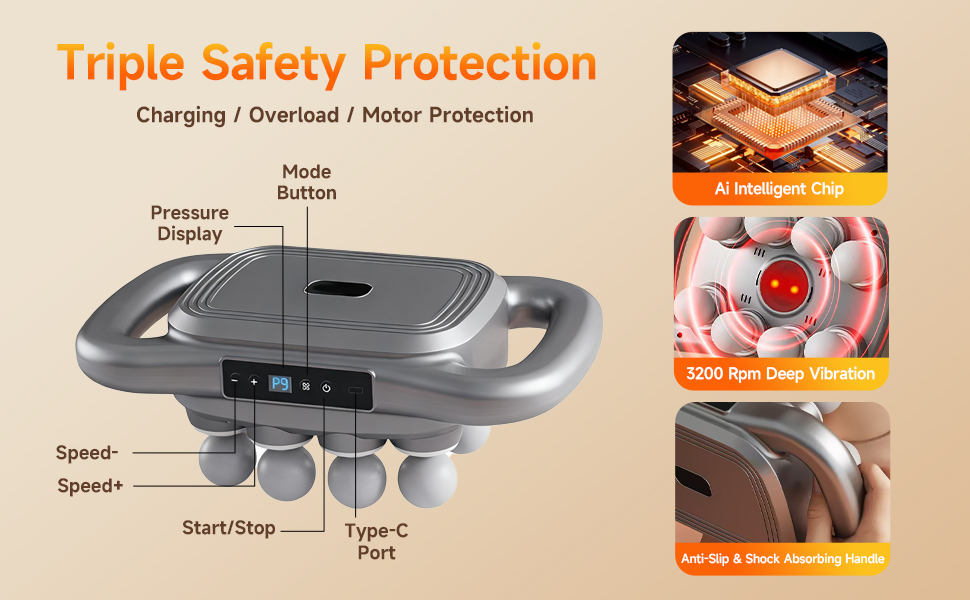 16-Head Massage Gun Set, Deep Tissue Percussion Massager
