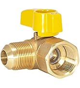 Eastman 1/2 Inch FIP x 5/8 Inch OD Angle Gas Ball Valve with 1/4-Turn Handle, Brass Plumbing Fitt...