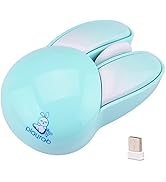 Lomiluskr Cute Bunny Wireless Mouse, Lightweight Soundless Mouse, 2.4G Wireless Mice, Candy Color...