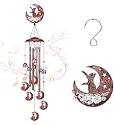LESES Cat Wind Chimes, Memorial Wind Chime for Outside Cat Lover Gifts for Women Grandma, Sympath...
