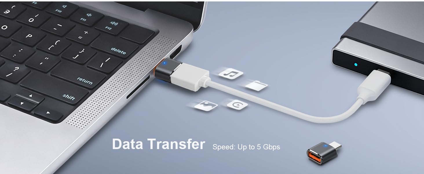 USB C to USB Adapter USB C Male to USB 3.0 Female OTG Adapter