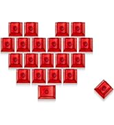 GMKWTL XVX Blank Crystal Transparent Keycaps, PC Material Custom DIY Sweet Heart Keyboard Caps, B...