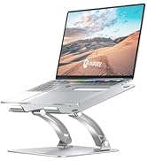Nulaxy Fully Adjustable Laptop Stand for Desk, Dual Foldable Aluminum Computer Riser with Heat-Ve...
