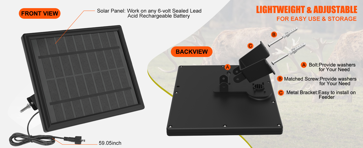 12 volt deer feeder solar panel 