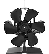 TITECK Wood Stove Fan Heat Powered: Small Fireplace Fan Non Electric Stove Fans Fits Camping Stov...