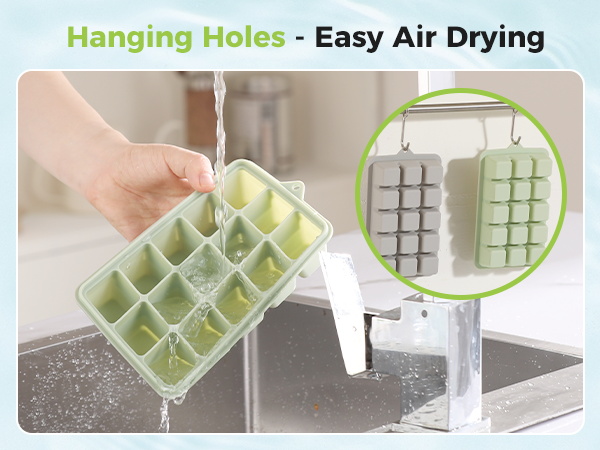 silicone ice cube trays with lid