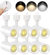 VANoopee 3-Color 10W H Track Lighting Heads Dimmable LED Track Light Heads Bright Rail Ceiling Sp...