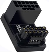 IYUANEPRO 12VHPWR 180-Degree Angled Adapter, 600W PCIe 5.0 Power Adapter ATX 3.0 16 Pin (12+4) Co...
