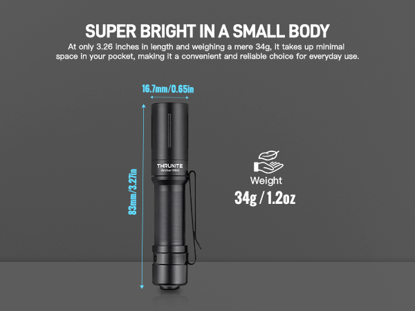 small but bright edc flashlight