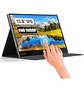 PEPPER JOBS Portable Touchscreen Monitor, XtendTouch 13.3 Inch FHD 1080P Display with Multi-Touch...