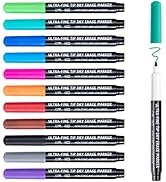 maxtek Dry Erase Markers Ultra Fine Tip, 0.7mm, Low Odor, Extra Fine Point Dry Erase Markers for ...
