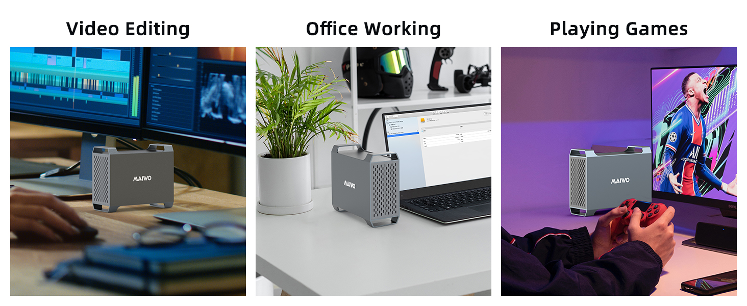 maiwo 2 bay das raid enclosure usb c to 3.5 sata hdd enclosure dual bay