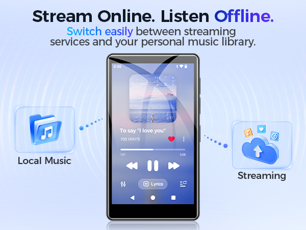 stream online,listen offline
