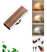 DetarZinLED Battery Operated Wall Sconce with Remote Control, Rechargeable Wall Lights for Bedroo...