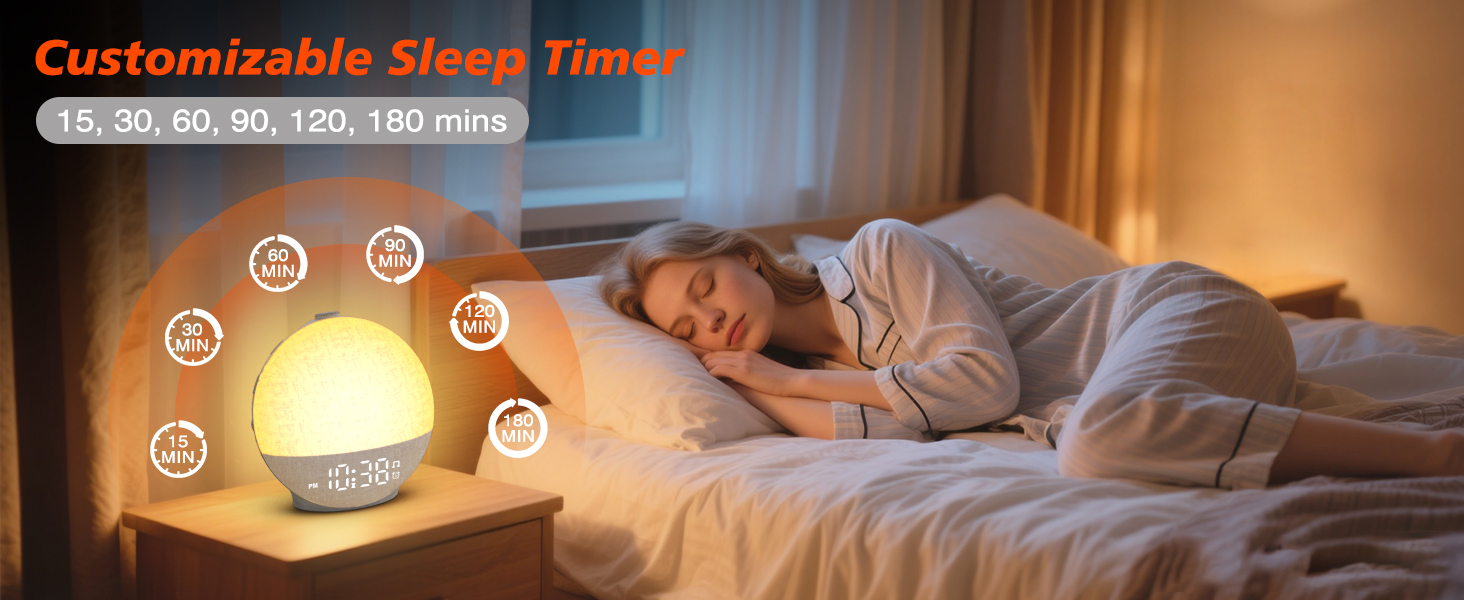 built-in timer allows to turn off the white noise machine in a specified work sessions
