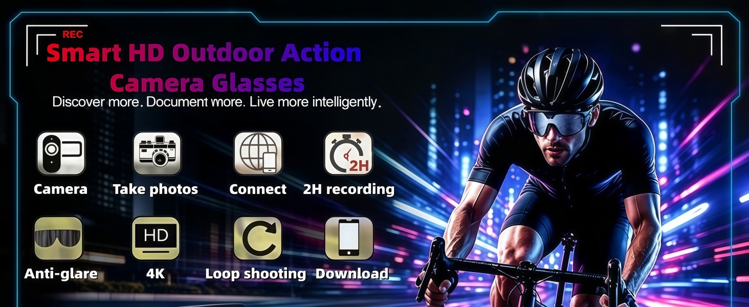 Smart HD Outdoor Action Camera Glasses Discover more. Document more. Live more intelligently. ct