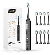 mornwell Sonic Electric Toothbrush, Sonic Toothbrush with 8 Brush Heads Ultra Sonic Motor 4 Modes...