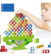 Mytrix 48pcs Tower Stacking Blocks Game, Team Balancing Building Blocks for Kids and Adults, Swin...