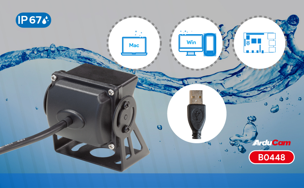 2MP IMX291 Low Light 120° Wide Angle USB Camera Module with Waterproof Metal Case