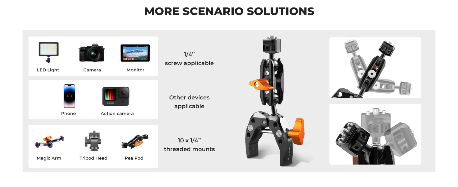 K&amp;amp;F Concept super clamp with magic arm