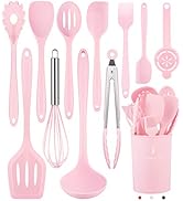 Kitchen Utensils Set-12 Pieces Silicone Cooking Utensils Set (Dishwasher Safe) 392°F Heat Resista...