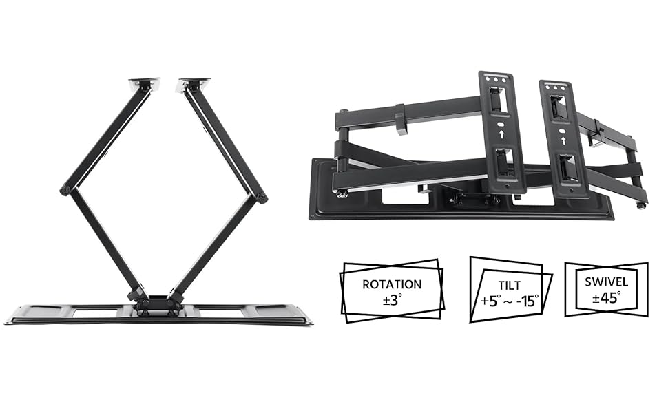 CORNER-FRIENDLY FULL-MOTION ARTICULATING DESIGN TV Wall Mount Bracket