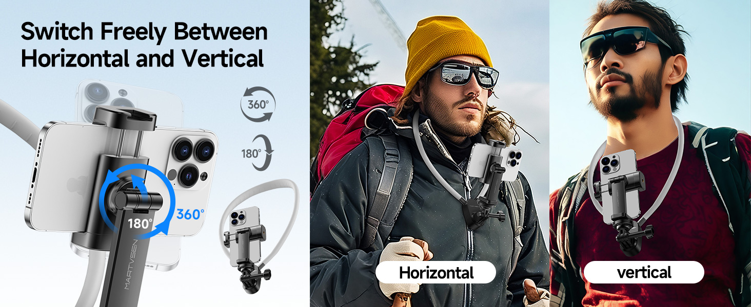 Switch Freely Between Horizontal and Vertical 