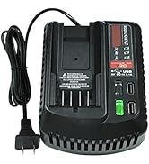 YEX-BUR Replacement for Craftsman V20 Battery Charger CMCB104 Fast Rapid Charger with 2 USB Port ...