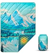 Gonex Camping Blanket with Aero-Warmth Tech Layer, Puffy Printed Packable Blanket Ultralight &amp; Wa...