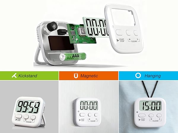 Digital timer with three mounting options