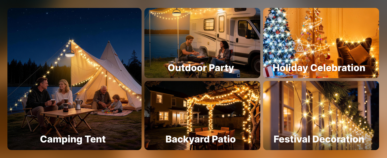 solar camping string lights