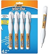 BIC Wite-Out Brand Shake 'n Squeeze Correction Pen, 8 ML Correction Fluid, School Supplies for St...