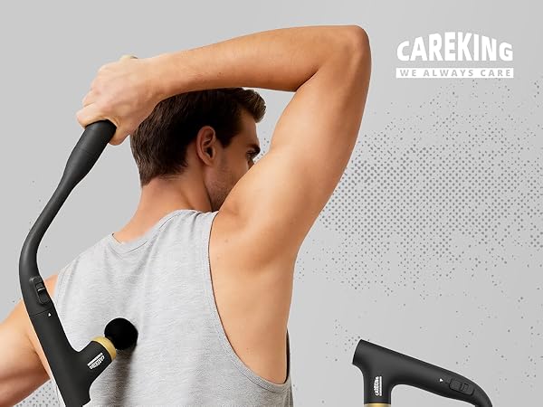 massage gun with extender handle for pain relief deep tissue