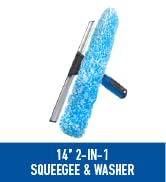Unger Professional 2-in-1 Squeegee &amp; Scrubber - 14” Window Cleaning Tool – Cleaning Supplies, Squ...