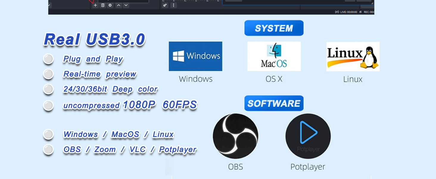 4K HDMI to USB 3.0 Type C Video Capture Card 1080P 60FPS